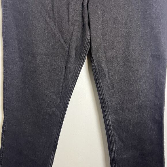 NWT A & F 90s Straight Leg Mid Rise Curve Love Jeans Denim Black Sz 33 Short - Picture 4 of 12